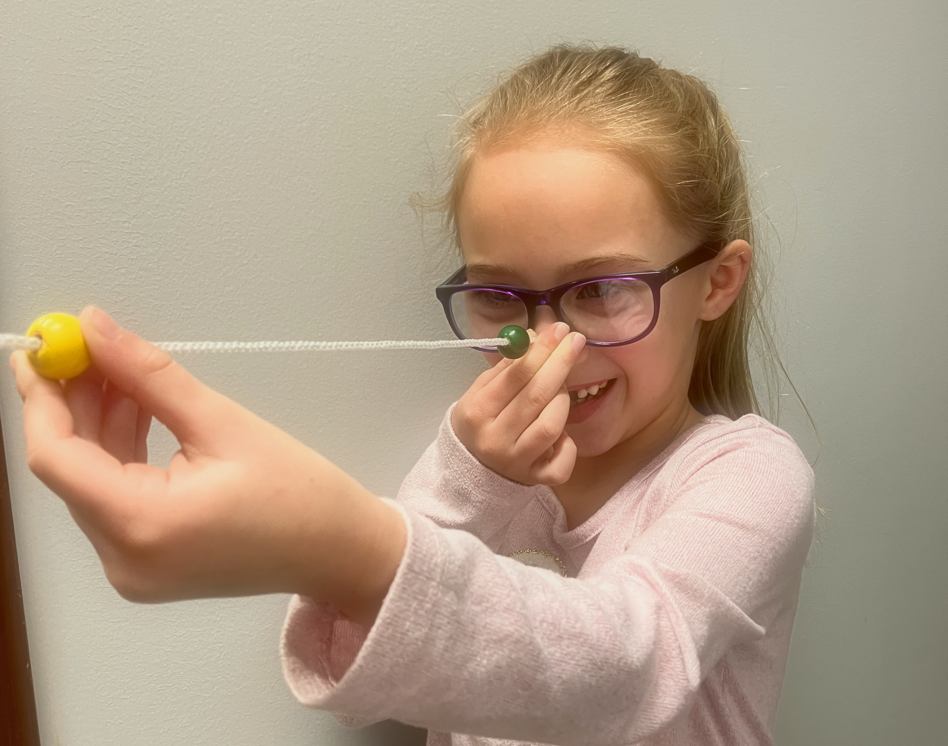 Child receiving a pediatric eye exam